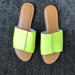 NEON Yellow Leather Sandal GAP